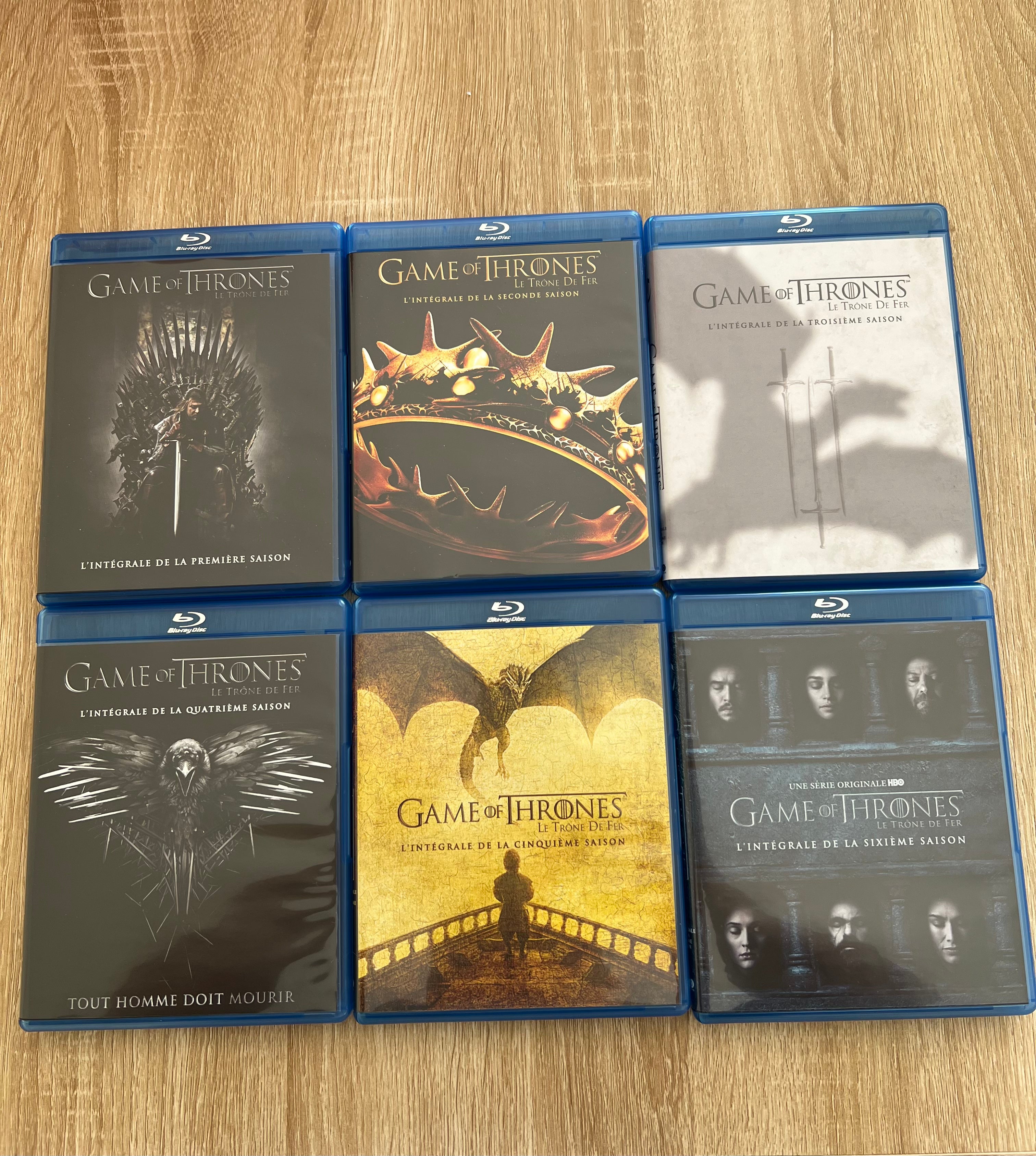 Game of throne saison 1 à 6 blu-ray